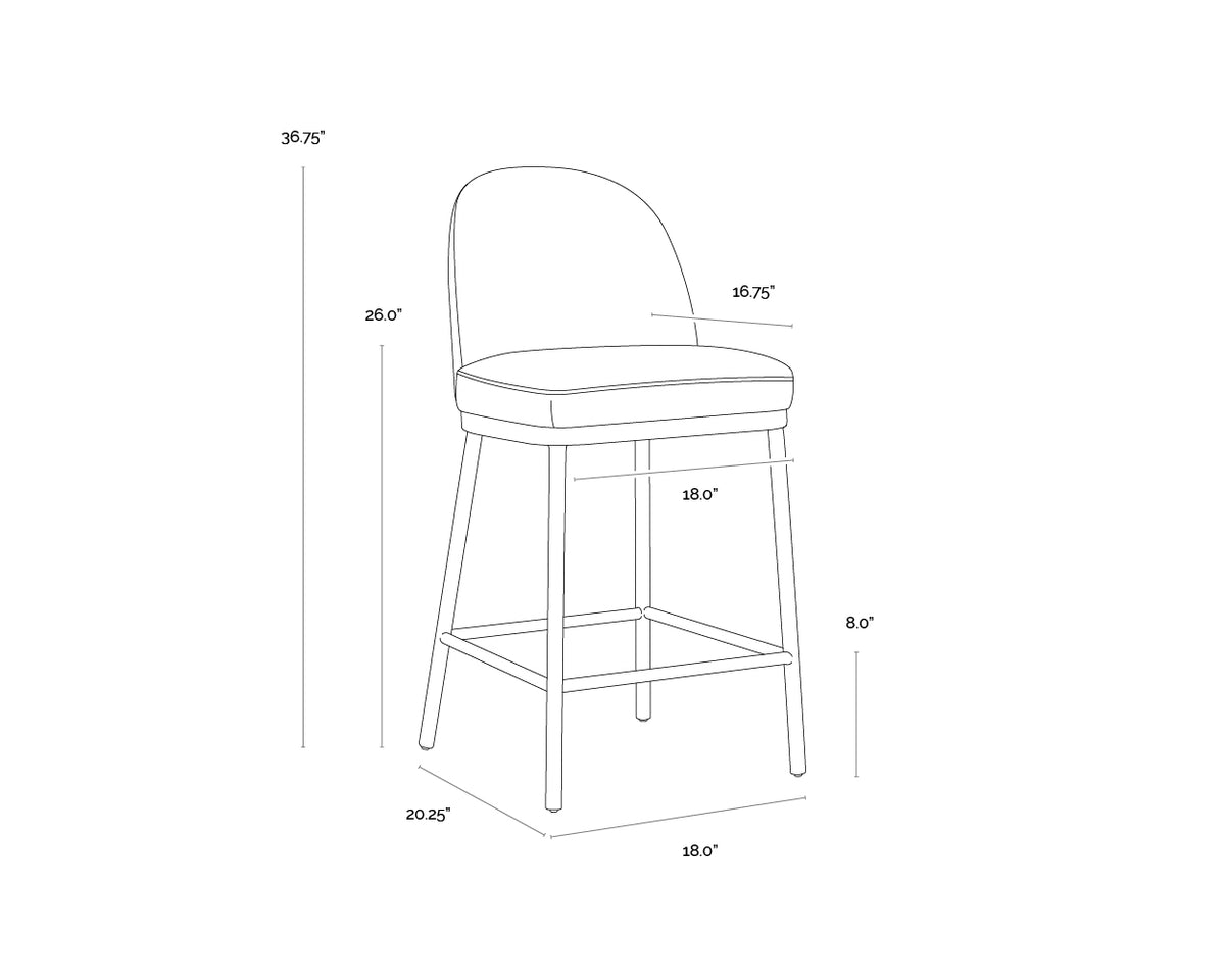 Lavania Meg Taupe / Porcini Taupe Counter Stool