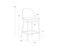 Lavania Meg Taupe / Porcini Taupe Counter Stool