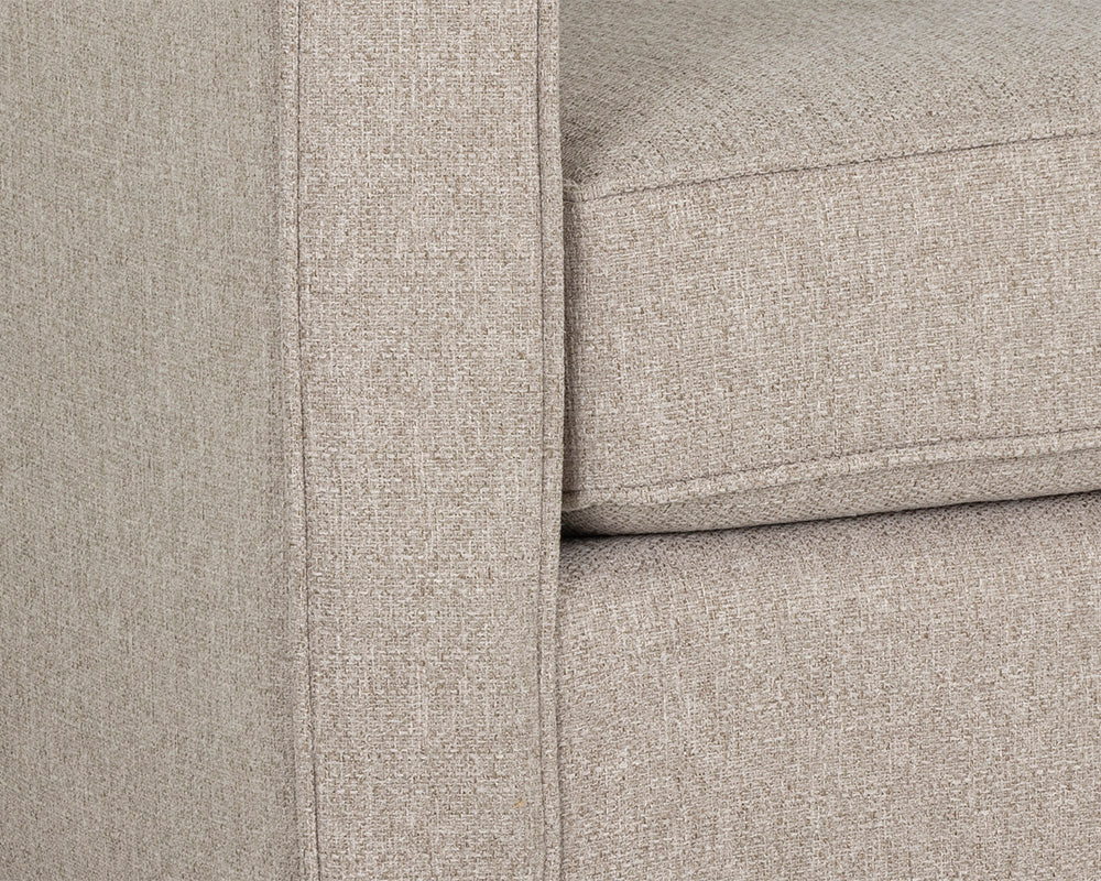 Adam Taupe Tailored Performance Fabric Sofa