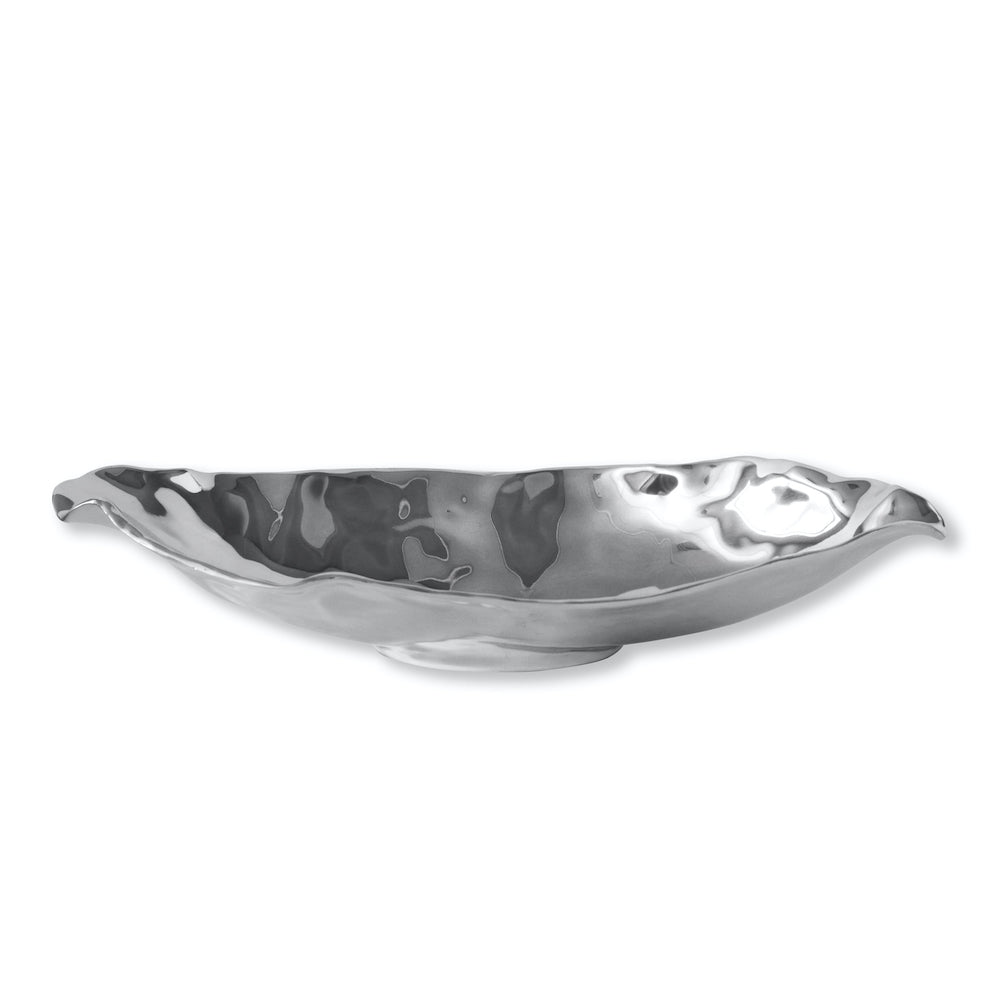 Vento Claire Medium Oval Bowl | Bone & Brass