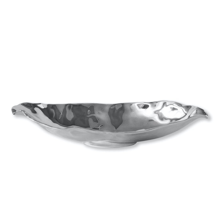 Vento Claire Medium Oval Bowl | Bone & Brass