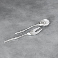 Vento Claire Salad Servers - Set Detail | Bone & Brass
