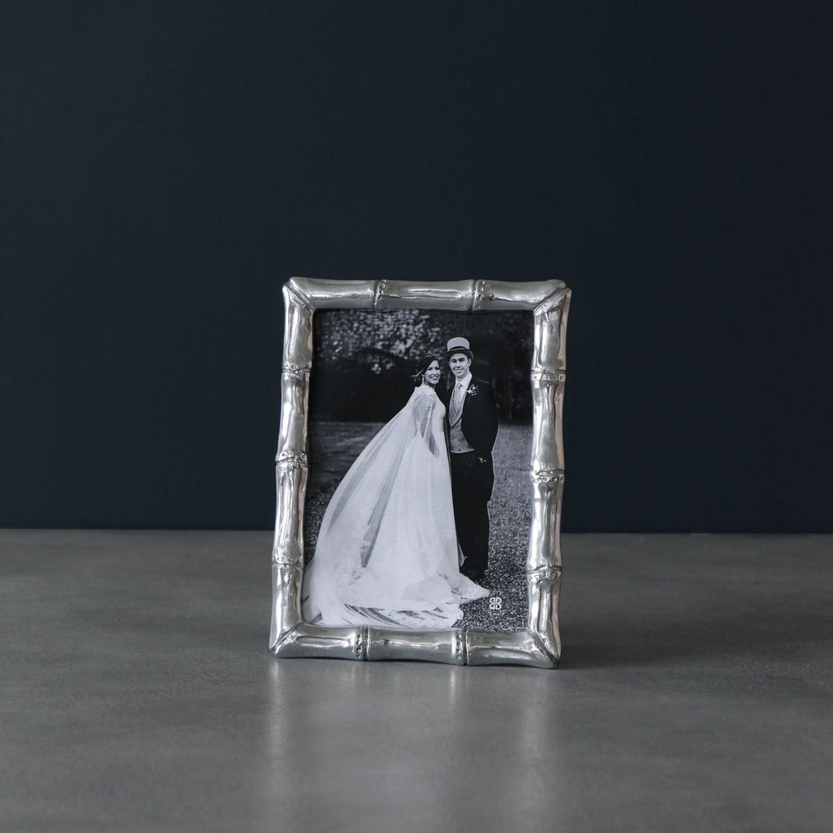 Silver Bamboo 5 x 7 Picture Frame - Frame Side View | Bone & Brass