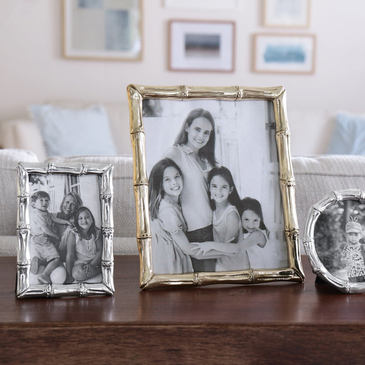 Silver Bamboo 5 x 7 Picture Frame - Frame Detail | Bone & Brass