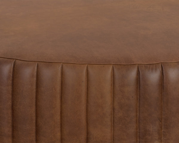 Divano Lucia Tobacco Leather Ottoman