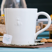 Bee Ceramic Coffee Mugs Set of 2