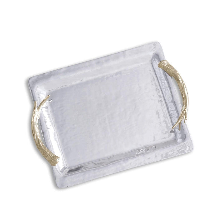 Western Antler Emerson Large Tray Gold Handles | Bone & Brass
