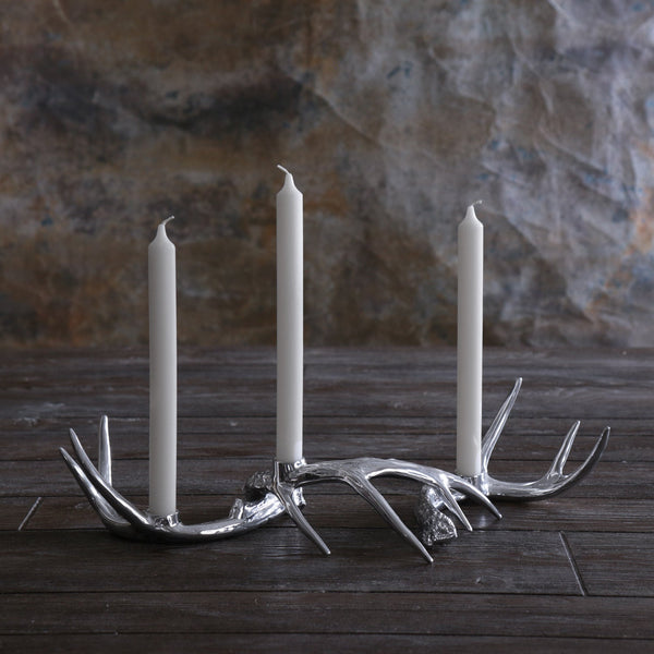 Western Antler Candlestick Set 3 - Candlestick Detail | Bone & Brass