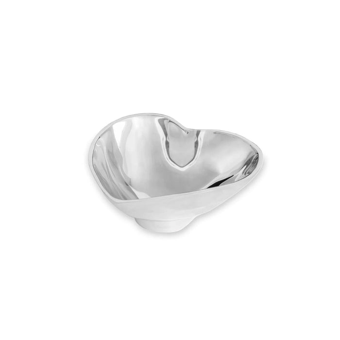 Giftables Silver Deep Heart Decorative Bowl