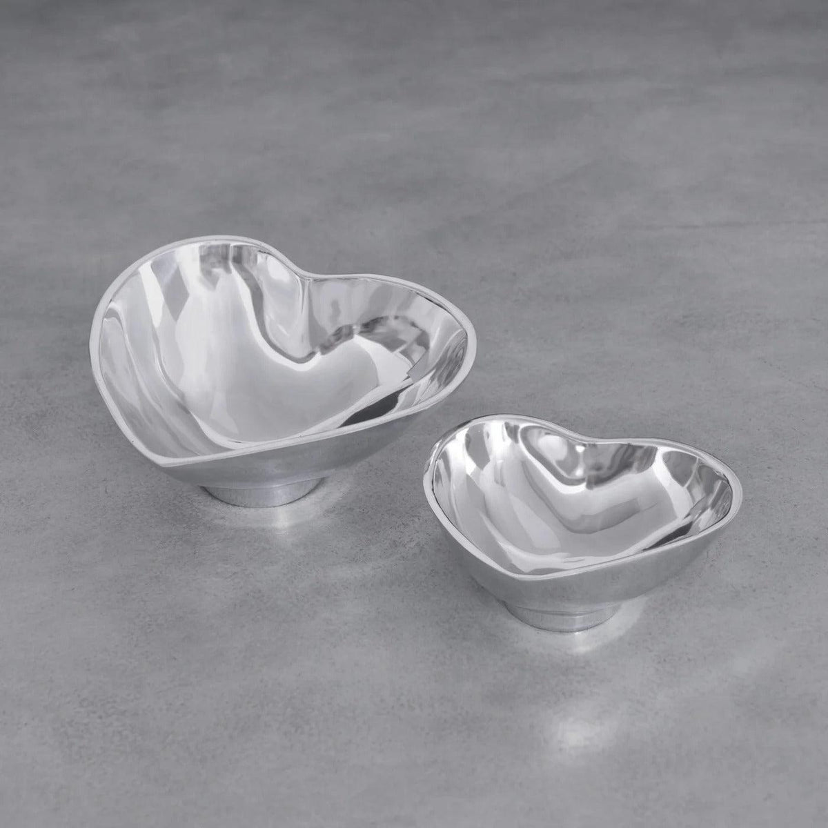 Giftables Silver Deep Heart Decorative Bowl - Bowl Detail | Bone & Brass