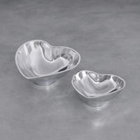 Giftables Silver Deep Heart Decorative Bowl - Bowl Detail | Bone & Brass