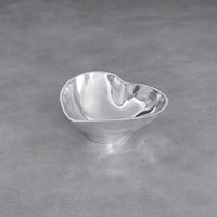 Giftables Silver Deep Heart Decorative Bowl - Bowl Top View | Bone & Brass