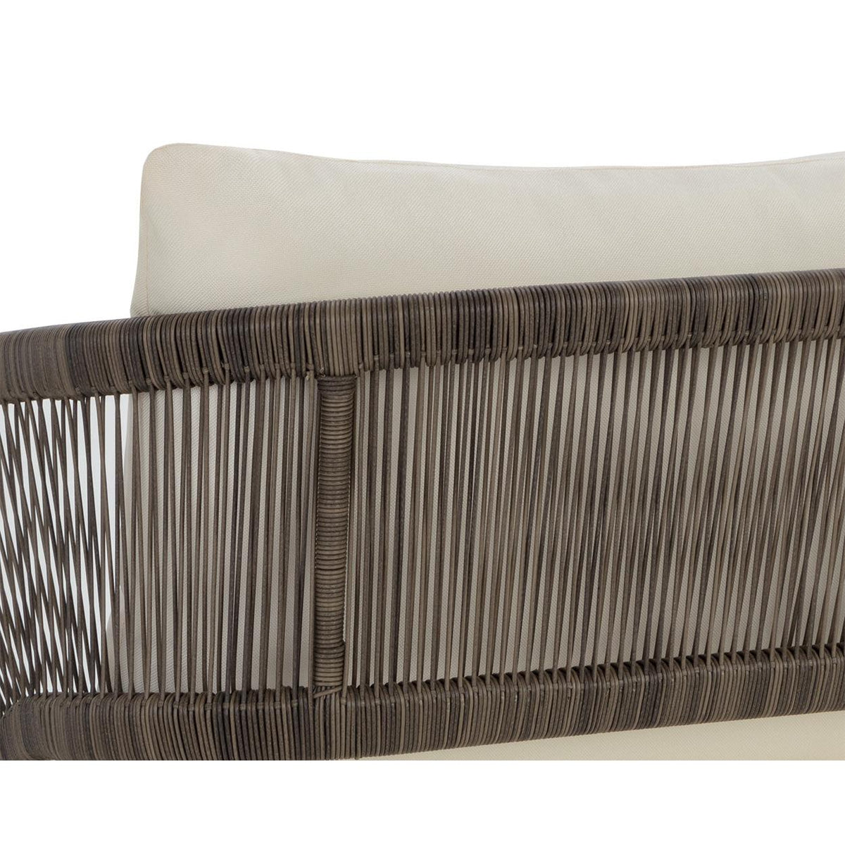 Toulon Ivory & Grey Woven Outdoor Lounge Chair