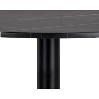Massie Black Marble & Gold Bistro Table 35.5" - Table Side View | Bone & Brass