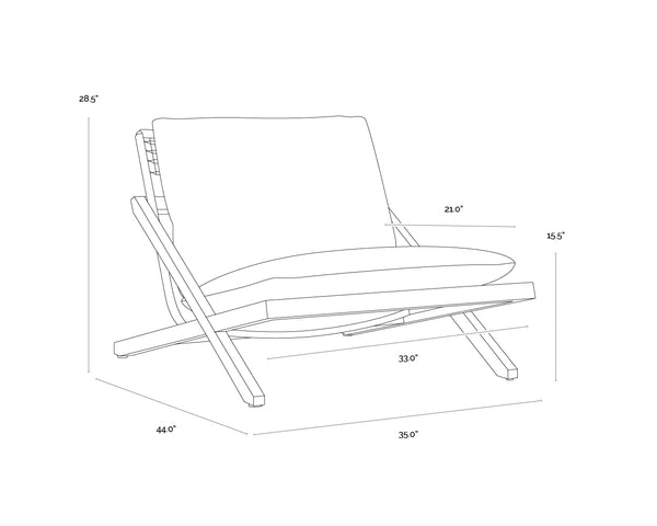 Bari Charcoal - Gracebay Grey Lounge Chair