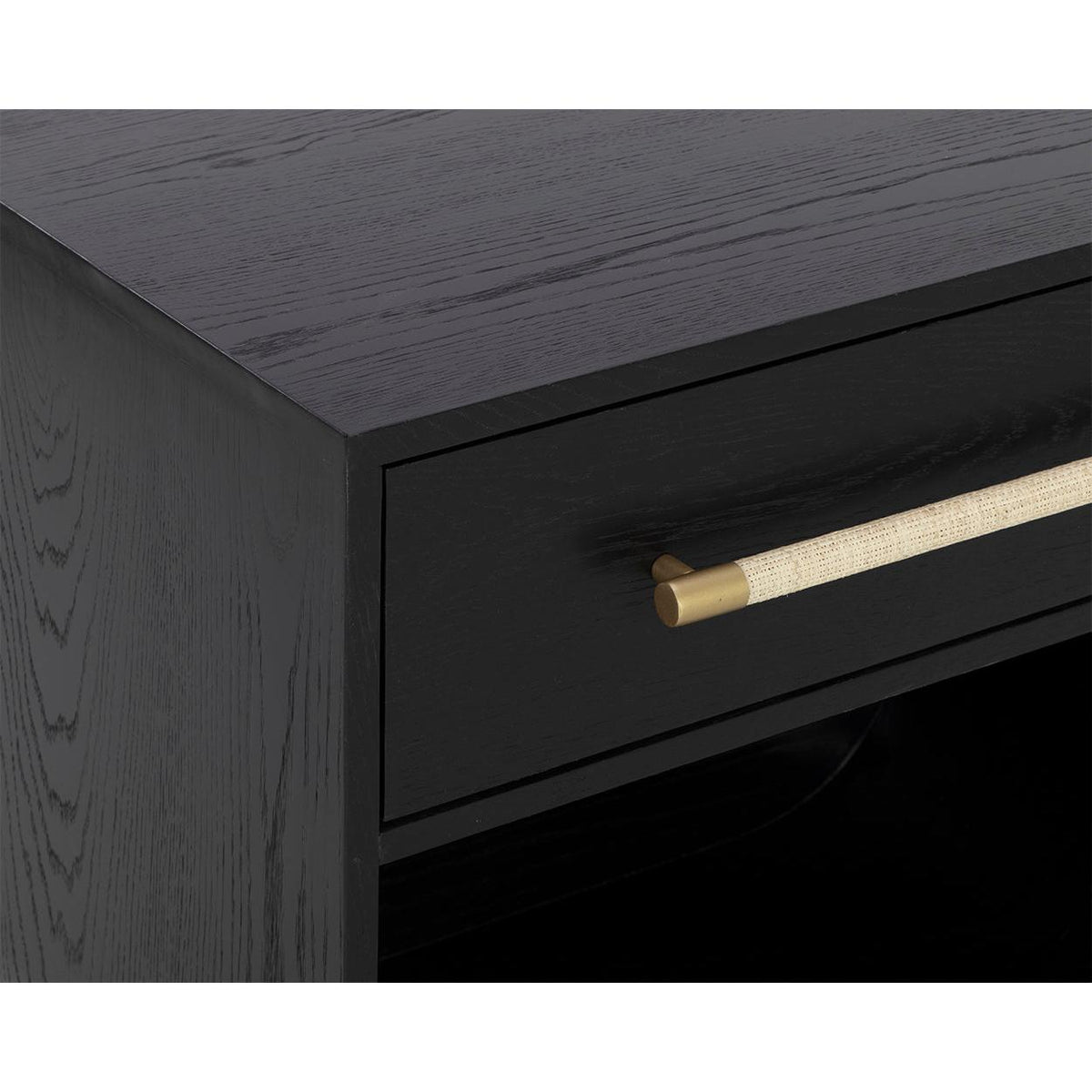 Tarrant Black Oak Nightstand