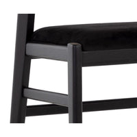 Annex Black & Natural Rattan Counter Stool - Stool View | Bone & Brass
