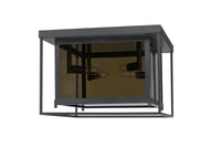 Misty Charcoal Smoke Glass Flush Mount