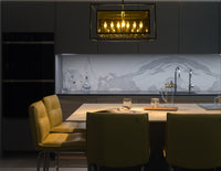 Misty Charcoal Smoke Glass Chandelier