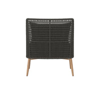 Andria Black Woven Outdoor Lounge Chair