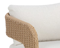 Pylos Natural Rattan Weave & Cream Boucle Lounge Chair