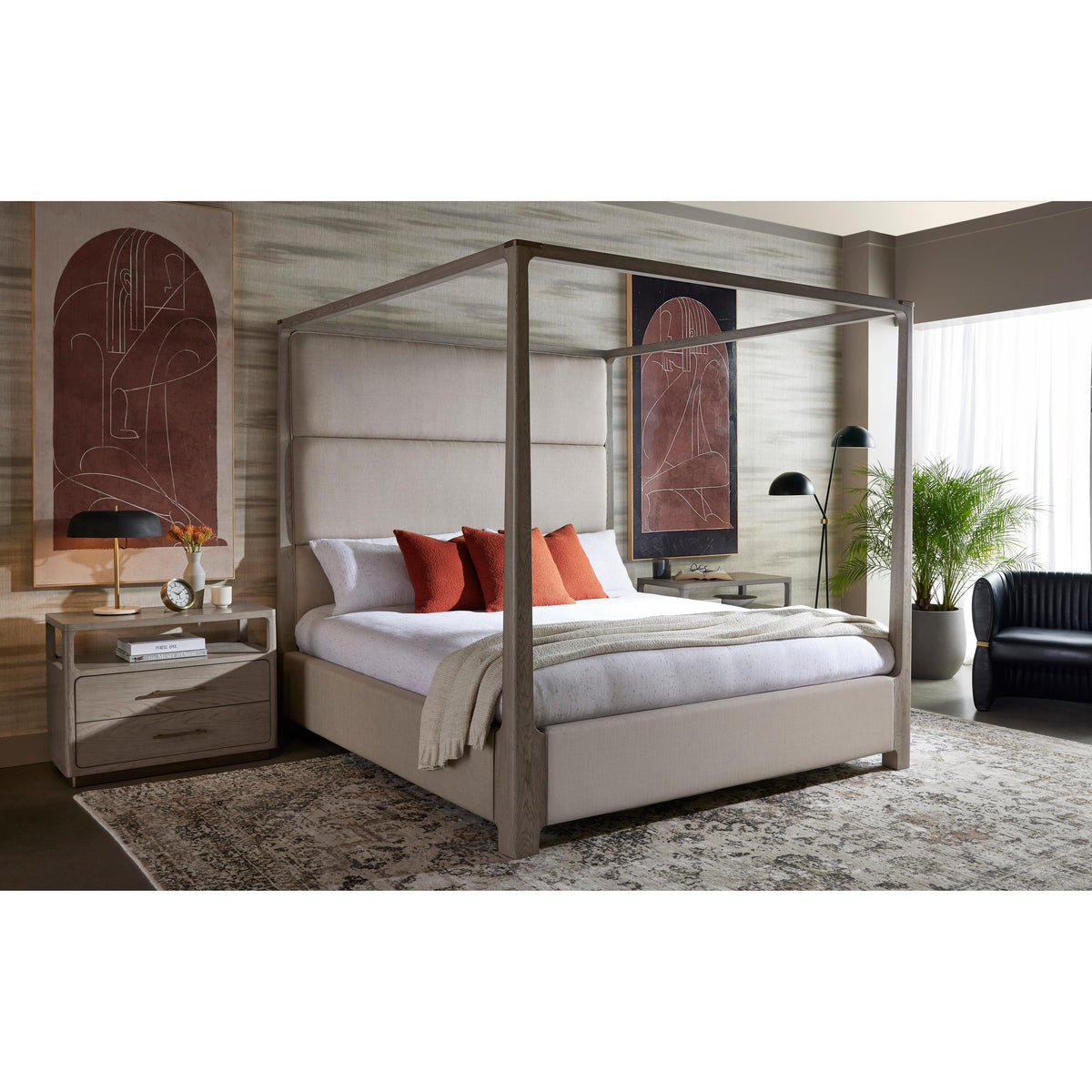 Danette Grey Oak Nightstand