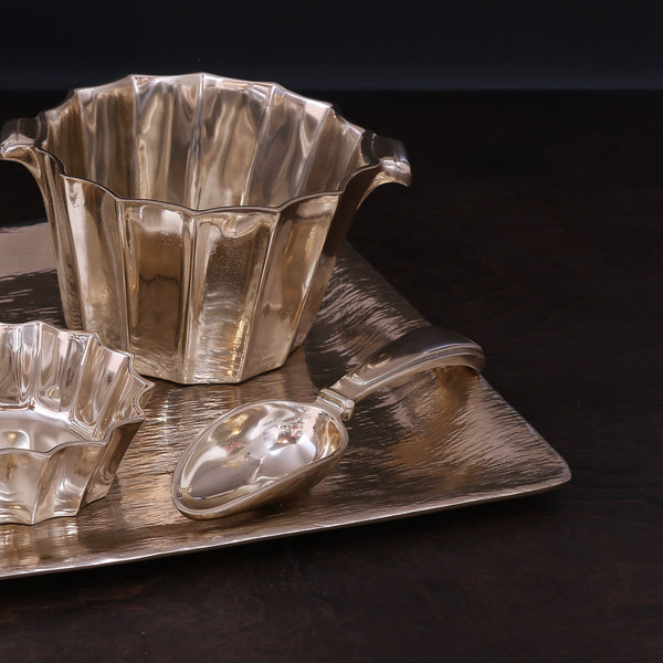 Sierra Modern Alejandra Ice Scoop (Gold) - Ice Bucket Detail | Bone & Brass