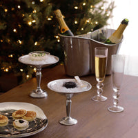 Clear Glass Venice Champagne Flute Set of 4 - Glass Bowl Detail | Bone & Brass