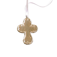 Giftables Sierra Modern Princess Cross Ornament (Shiny Gold) | Bone & Brass