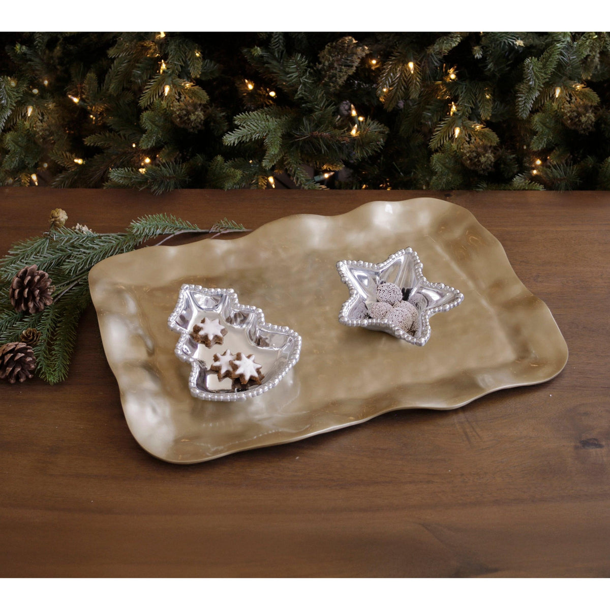 Sierra Gold Modern Maia Large Decorative Tray - Tray Detail | Bone & Brass