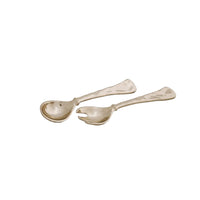 Sierra Modern Small Salad Servers (Shiny Gold) | Bone & Brass