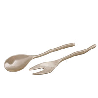 Sierra Modern Maia Small Salad Servers (Shiny Gold) | Bone & Brass