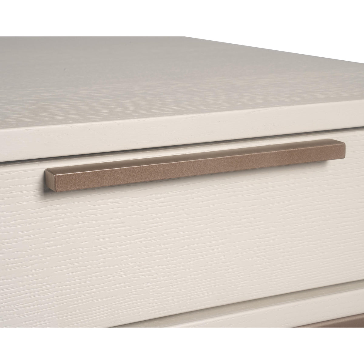 Rebel Cream & Champagne Gold Desk - Desk Side View | Bone & Brass