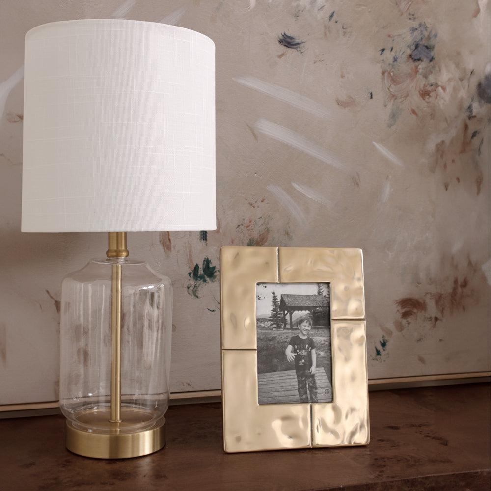 Frame Sierra Modern Asimetric 4 x 6 Vertical (Gold) - Frame Side View | Bone & Brass