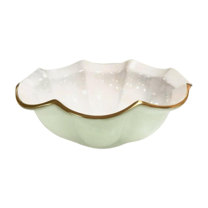 Encanto Devon Medium Bowl (Pistachio White) | Bone & Brass