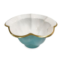 Encanto Devon Small Bowl (Turquoise White) | Bone & Brass