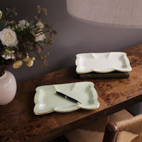 Encanto Devon Medium Tray (Pistachio) - Tray Side View | Bone & Brass