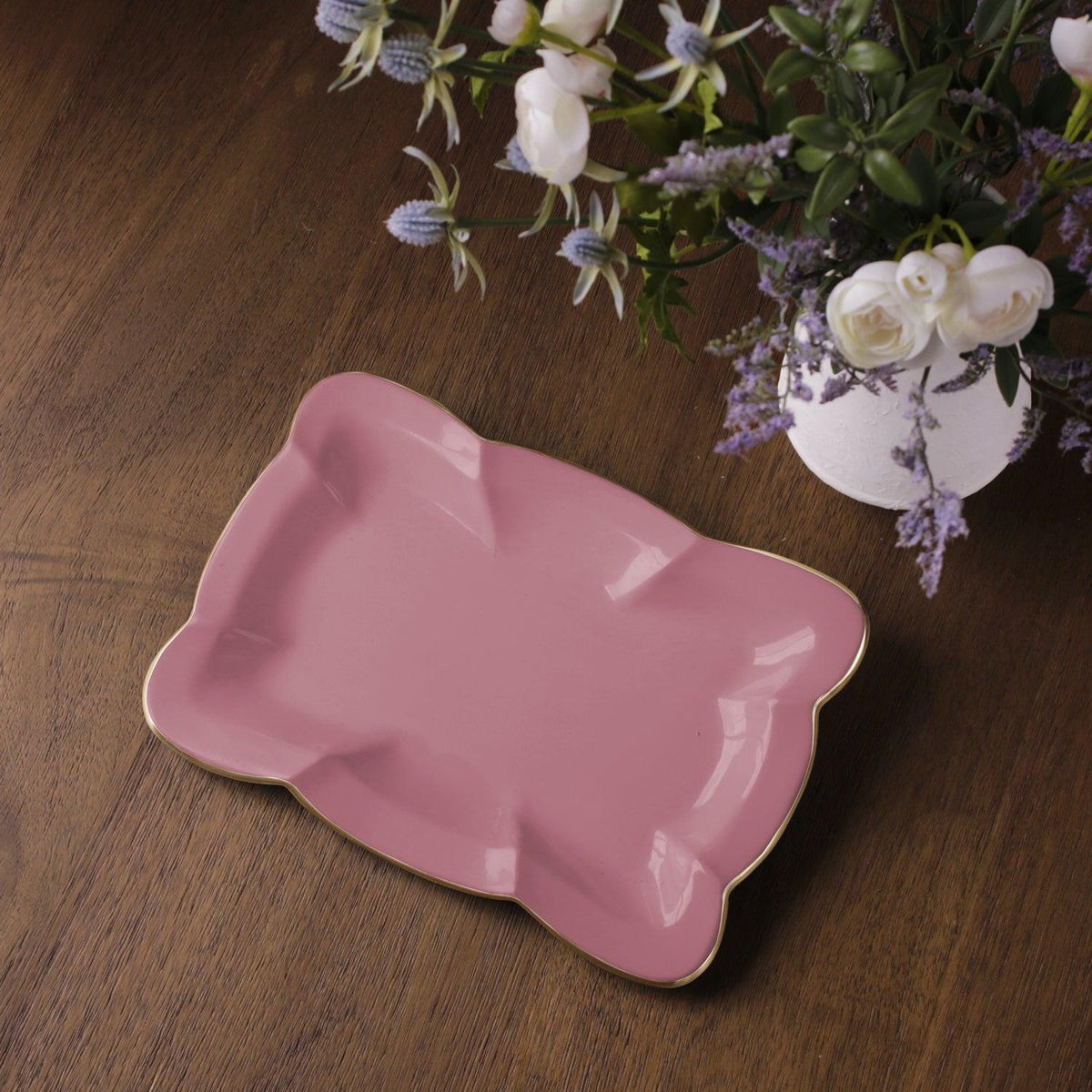 Encanto Devon Medium Tray (Pink) - Tray Detail | Bone & Brass