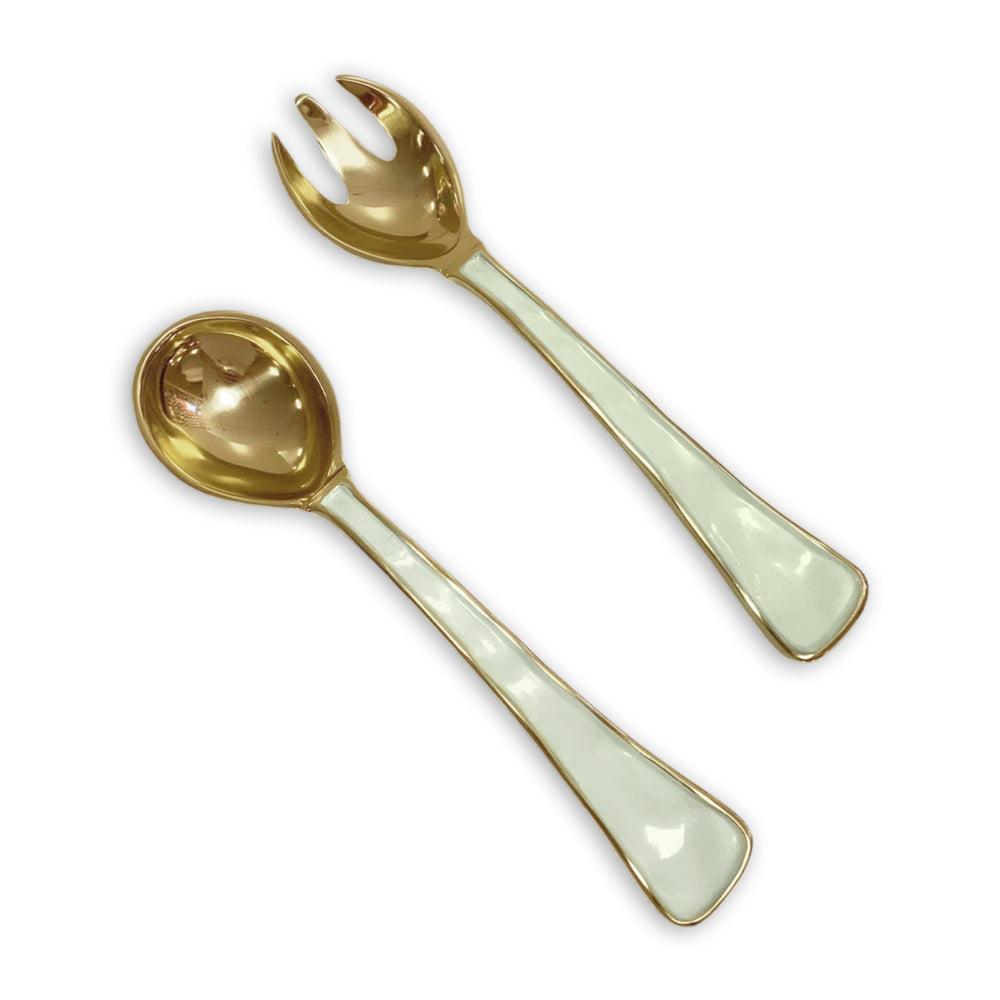 Encanto Soho Salad Servers (Pistachio) | Bone & Brass