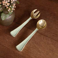 Encanto Soho Salad Servers (Pistachio) - Handle Detail | Bone & Brass