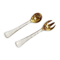 Encanto Soho Salad Servers (Cream) | Bone & Brass