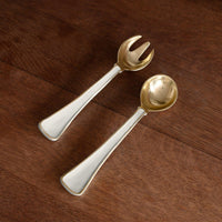 Encanto Soho Salad Servers (Cream) - Set Detail | Bone & Brass