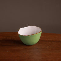 Encanto Osaka Small Bowl (Green White) - Bowl Detail | Bone & Brass