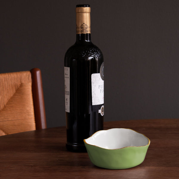 Green, White & Gold Soho Wine Coaster