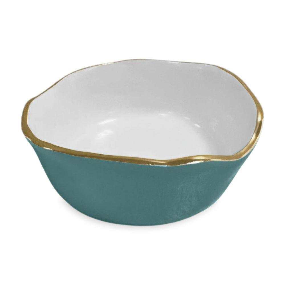Turquoise, White & Gold Soho Wine Coaster | Bone & Brass