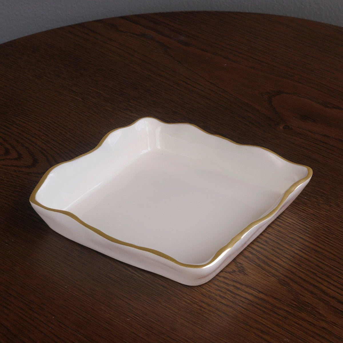 Encanto Soho Beverage Napkin Holder (Cream) - Holder Side View | Bone & Brass