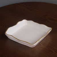 Encanto Soho Beverage Napkin Holder (Cream) - Holder Side View | Bone & Brass