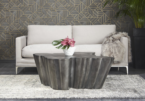 Lynx Antique Grey Organic Shaped Coffee Table