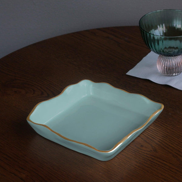 Encanto Soho Beverage Napkin Holder (Turquoise) - Holder Detail | Bone & Brass