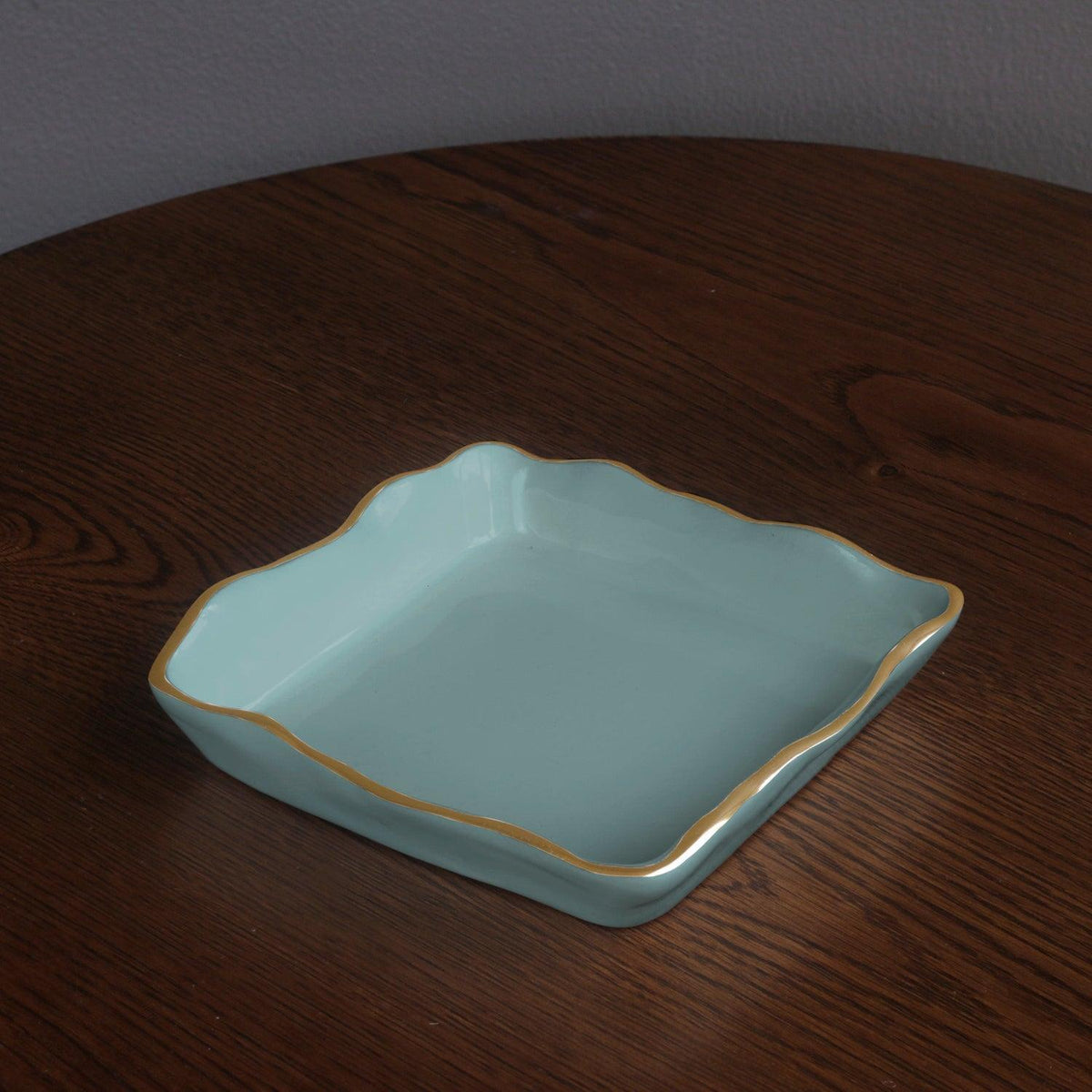Encanto Soho Beverage Napkin Holder (Turquoise) - Holder Side View | Bone & Brass